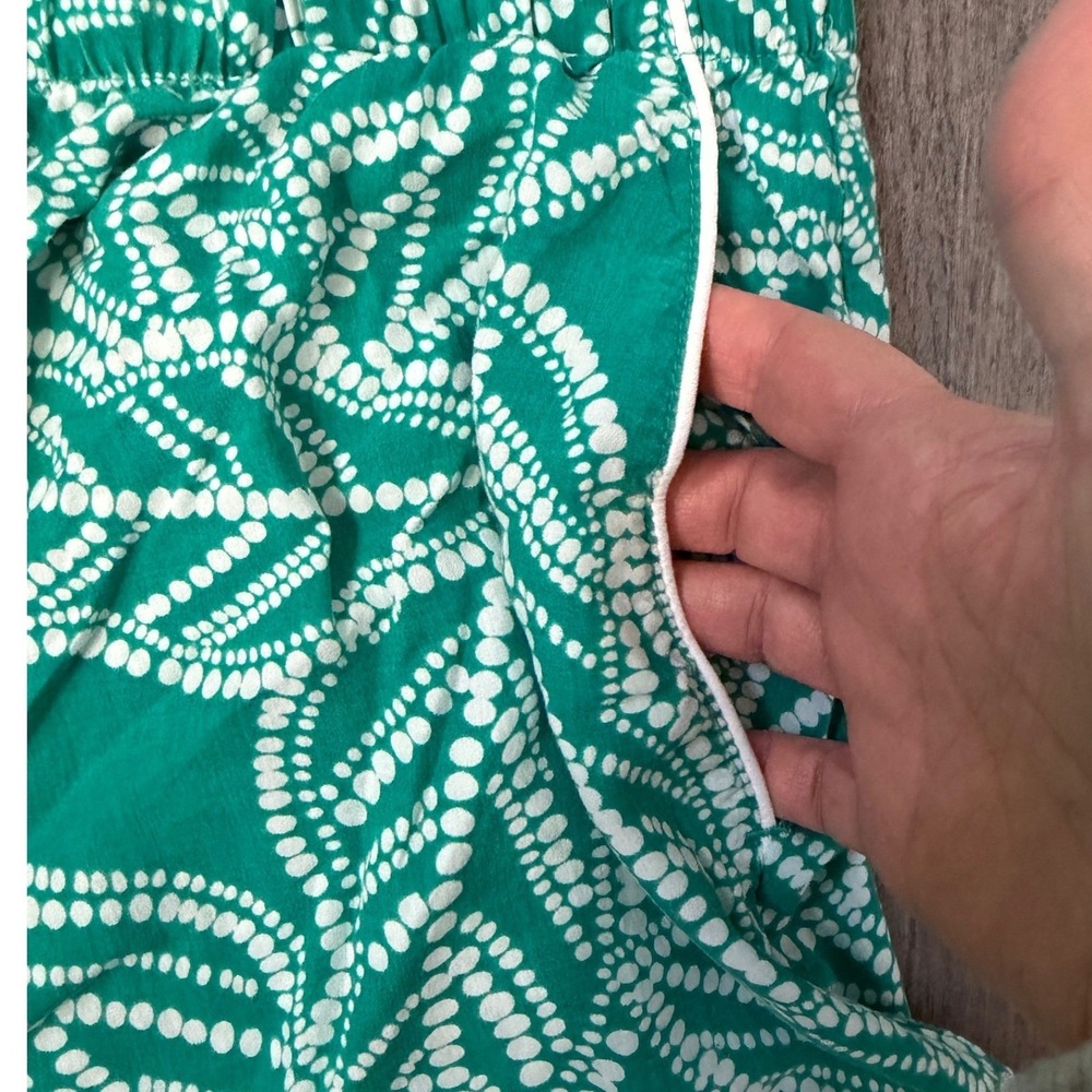 Stars Above Green Leaf Print‎ Pajama Set Womens S M Short Sleeve Lyocell 2pc - Picture 4 of 15